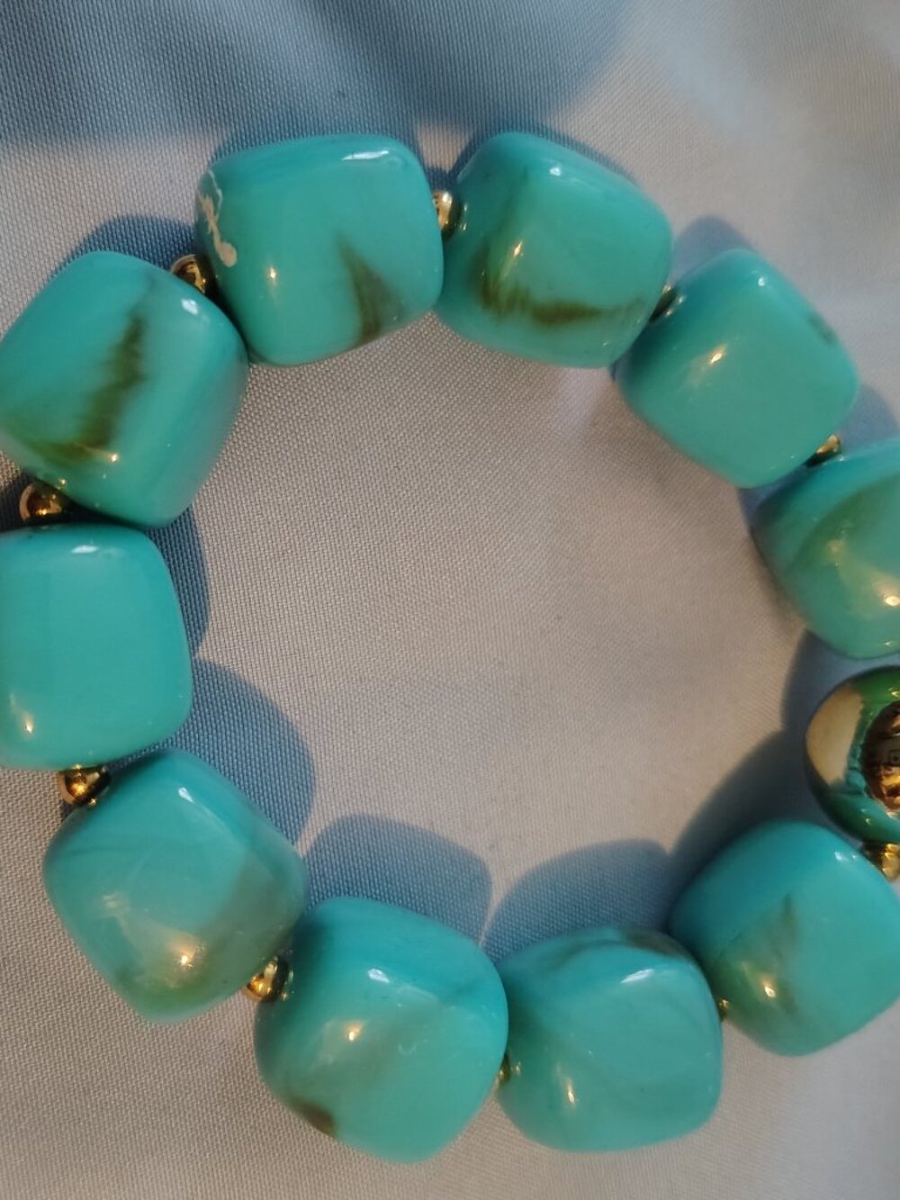 Chunky Beaded Bracelets (turquoise )